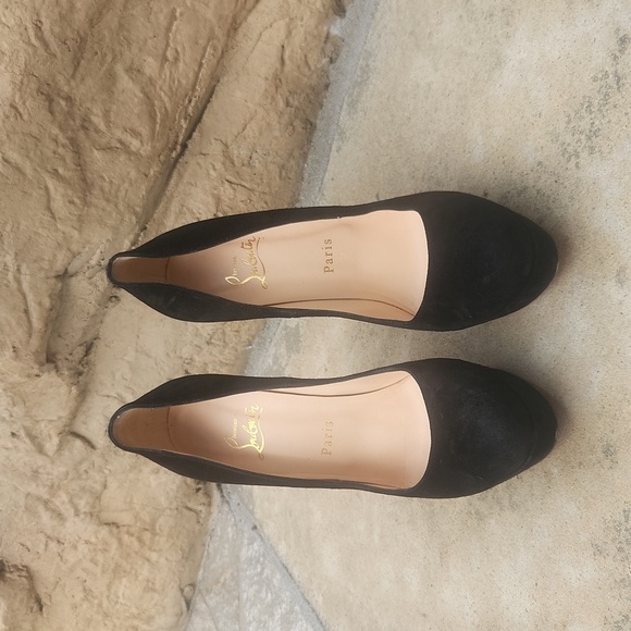 Christian Louboutin Bibi 140mm Platform High Heels with Platform in Black Suede - Picture 2 of 14